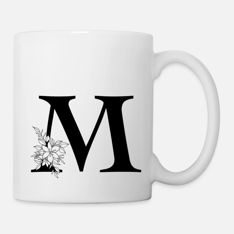 Buchstabe M - Tasse - Weiß