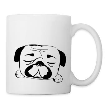 Sleeping Pug Dog Funny Dog Owners - Mug - white - Right