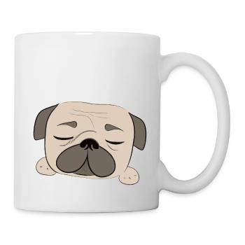 Sleeping Pug Dog Funny Dog Owners - Mug - white - Right