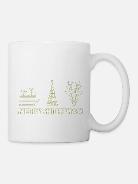 merrychristmas - Tasse - Weiß