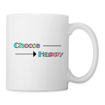 Choose Happy - Tasse - Weiß - Rechts