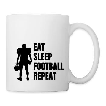 American Footballfan Footballtrainer Football - Tasse - Weiß - Rechts