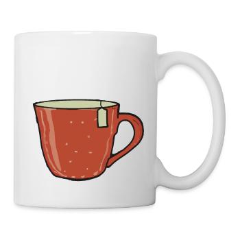 Tea Cup Tea Drinker Gift Idea - Mug - white - Right