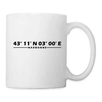 Narbonne coordinates - Mug - white - Right