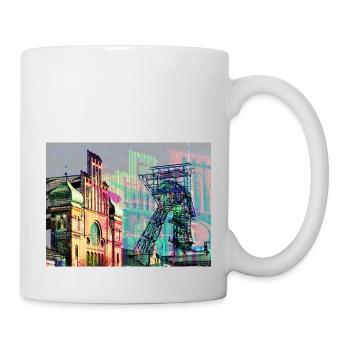 Industriekultur im Ruhrgebiet, Zeche, Bergbau - Tasse - Weiß - Rechts