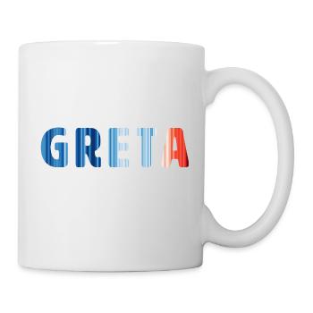Greta | Warming Stripes - Tasse - Weiß - Rechts