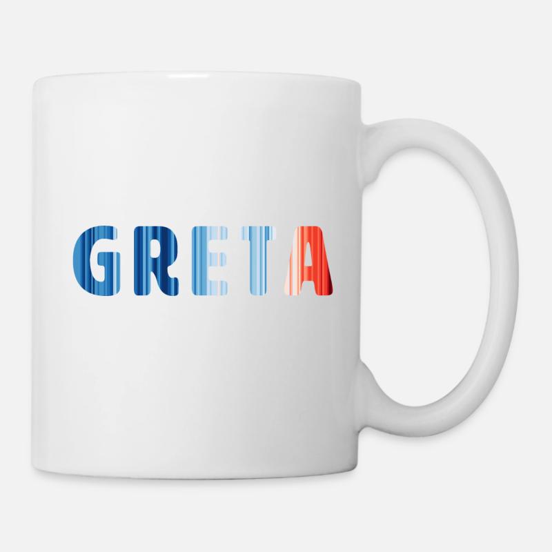Greta | Warming Stripes - Tasse - Weiß