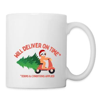Sloth Will Deliver Christmas Tree On Time - Mug - white - Right