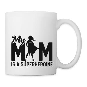 Ma mère est une super-héroïne - Mug blanc - blanc - Droite