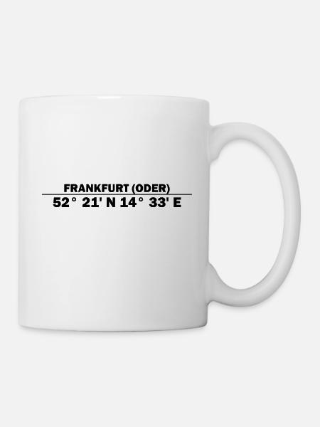 Frankfurt (Oder) Koordinaten - Tasse - Weiß