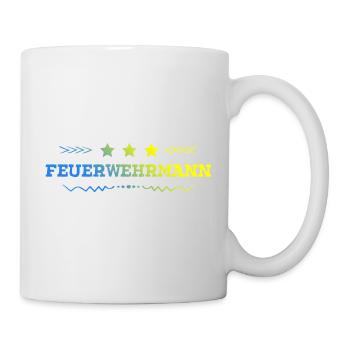 Feuerwehrmann Feuerwehr - Tasse - Weiß - Rechts
