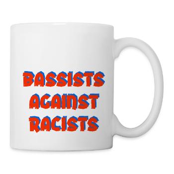 Bassistes contre les racistes - Mug blanc - blanc - Droite