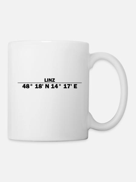 Coordonnées de Linz - Mug blanc - blanc