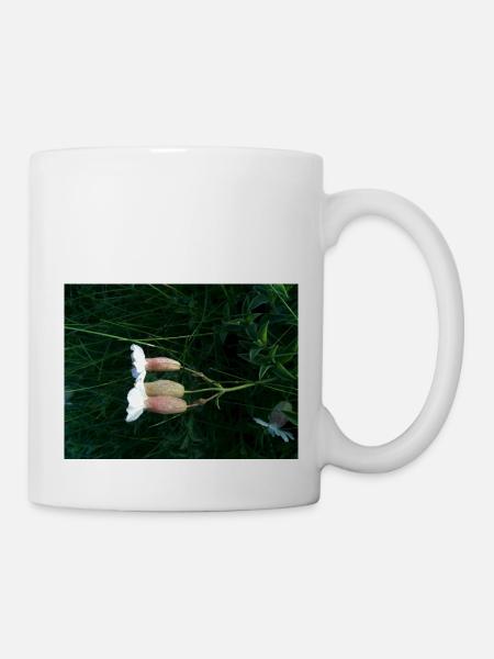 Fleur couchée par le vent - Mug blanc - blanc