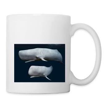 Deux cachalots, baleine, baleine - Mug blanc - blanc - Droite