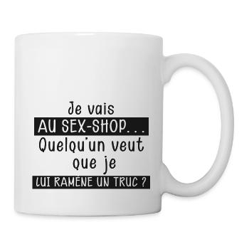 Sex shop Cadeau marrant Pour Couple - Mug blanc - blanc - Droite