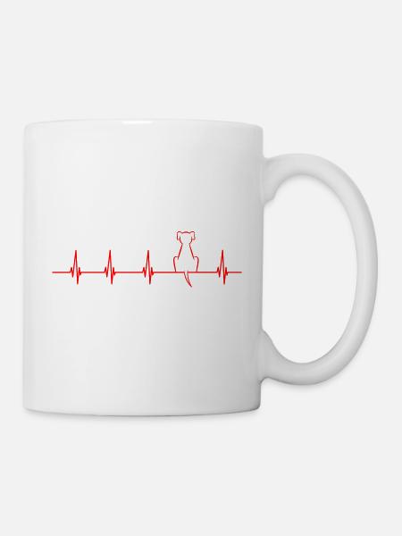 Mein Herz schlägt für Hunde - Tasse - Weiß