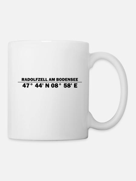 Radolfzell am Bodensee Koordinaten - Tasse - Weiß