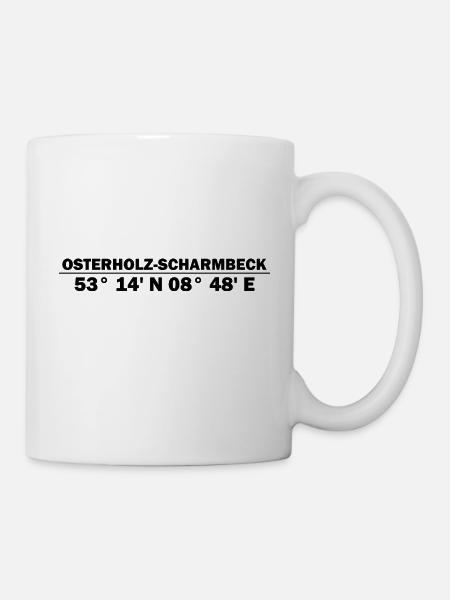 Osterholz-Scharmbeck Koordinaten - Tasse - Weiß