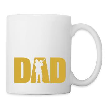 Trumpet Dad Trumpeter Father Player - Tasse - Weiß - Rechts