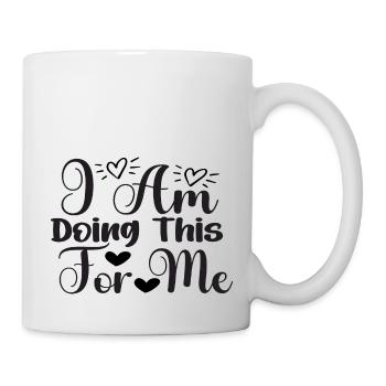 Je le fais pour moi - Mug blanc - blanc - Droite