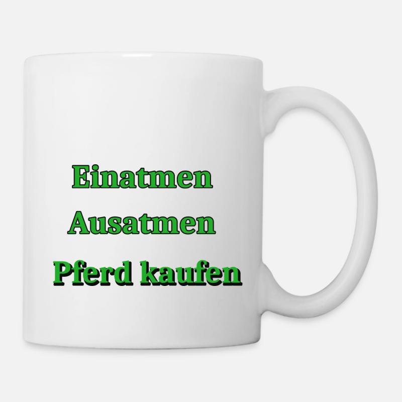 Pferd kaufen - Tasse - Weiß