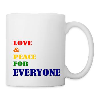 Love and Peace - Tasse - Weiß - Rechts