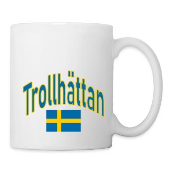 Trollhättan drapeau suédois - Mug blanc - blanc - Droite