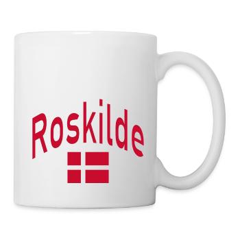 Drapeau de Roskilde Danemark - Mug blanc - blanc - Droite