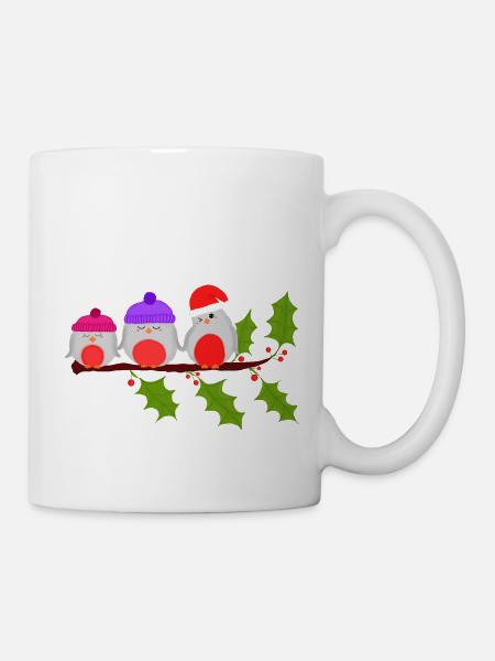 Rouge-gorge - Mug blanc - blanc