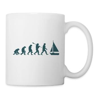 Evolution Segelboot Boot - Tasse - Weiß - Rechts