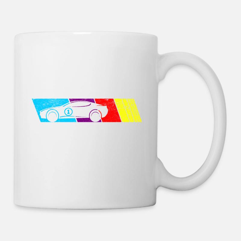 Voiture de course - Mug blanc - blanc