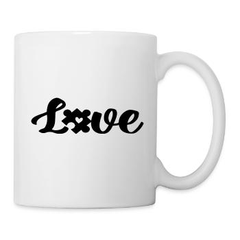 Puzzle Love Puzzle Piece Puzzle Pieces Cadeaux - Mug blanc - blanc - Droite