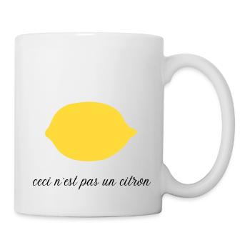 Ceci n'est pas un citron - humour - Mug blanc - blanc - Droite