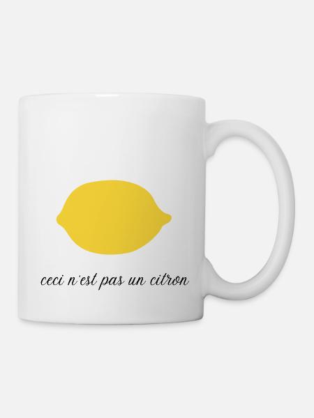 Ceci n'est pas un citron - humour - Mug blanc - blanc