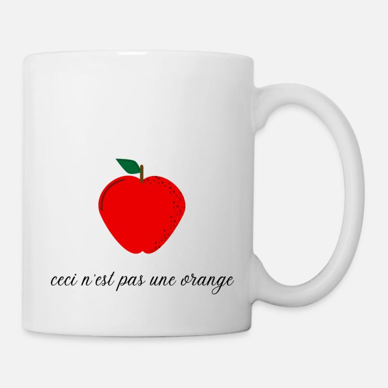 Ceci n'est pas une pomme - humour - Mug blanc - blanc
