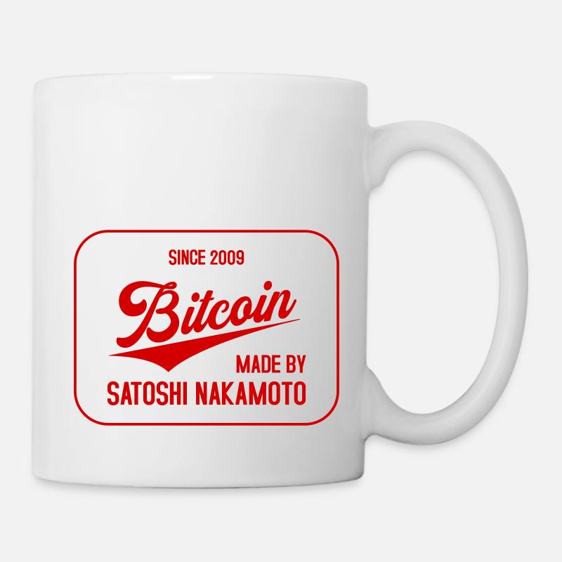 Bitcoin Made by Satoshi Nakamoto 2009 - Tasse - Weiß