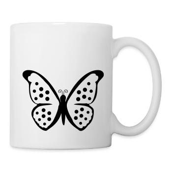 Papillon - Mug blanc - blanc - Droite