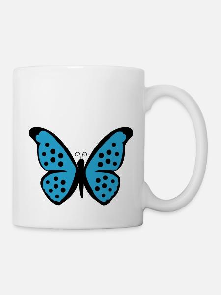 Schmetterling - Tasse - Weiß