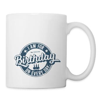 Anniversaire tous les jours - Mug blanc - blanc - Droite