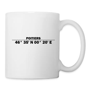 Poitiers coordinates - Mug - white - Right