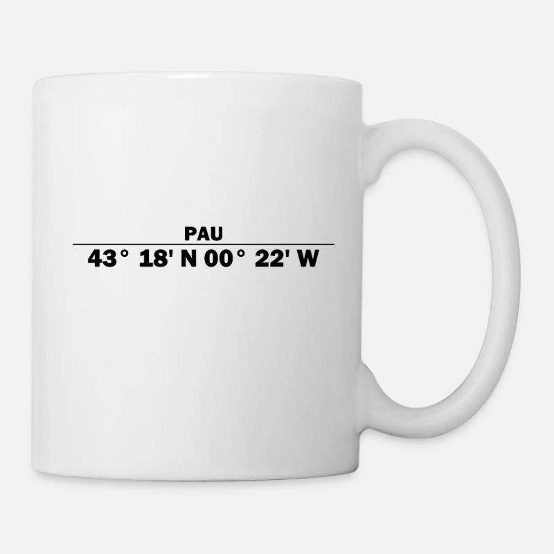 Coordonnées de Pau - Mug blanc - blanc