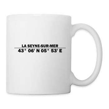 La Seyne-sur-Mer Koordinaten - Tasse - Weiß - Rechts