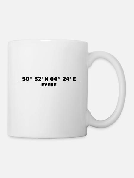 Evere Koordinaten - Tasse - Weiß
