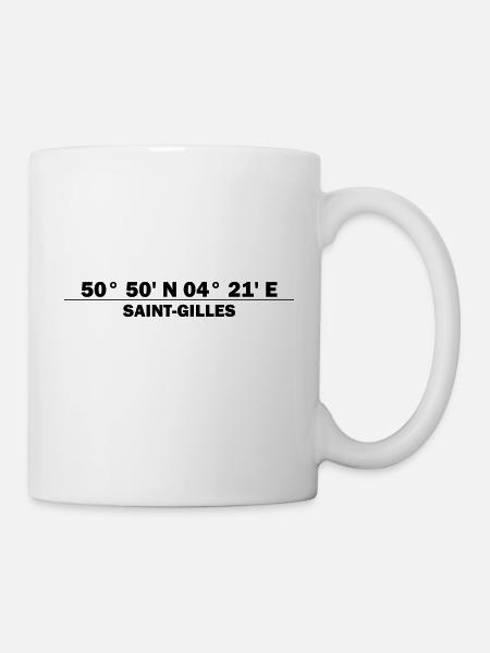Coordonnées de Saint-Gilles - Mug blanc - blanc