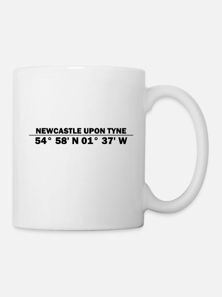 Newcastle upon Tyne coordinates - Mug - white
