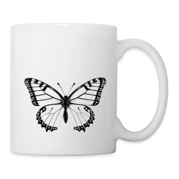 Schmetterling Natur Insekt Schmetterlinge 10 - Tasse - Weiß - Rechts