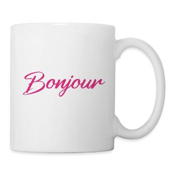 bonjour - Mug blanc - blanc - Droite