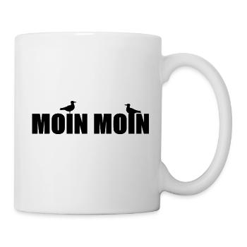 MOIN Motiv mit Möwe. Für Hamburger, Ostfriesen,... - Tasse - Weiß - Rechts