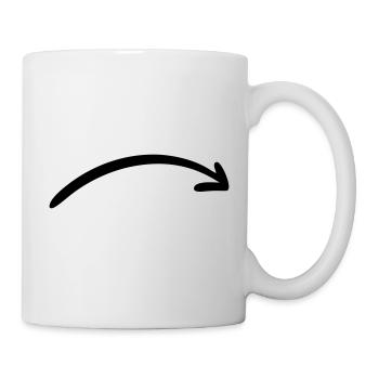 Arrow drawing sketch black - Mug - white - Right